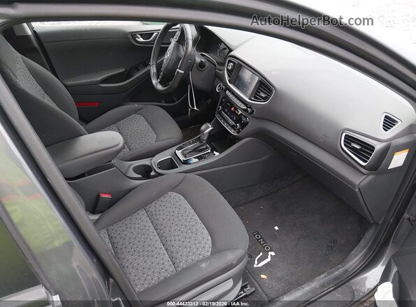 KMHC65LD8KU155068 2019 HYUNDAI IONIQ PLUG-IN HYBRID Gray Вид салону спереду