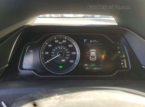 KMHC65LD9MU255361 2021 HYUNDAI IONIQ Синий Вид щитка приборов