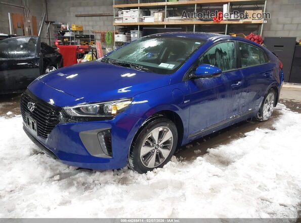 KMHC65LDXKU183941 2019 HYUNDAI IONIQ PLUG-IN HYBRID Синий Передняя левая четверть