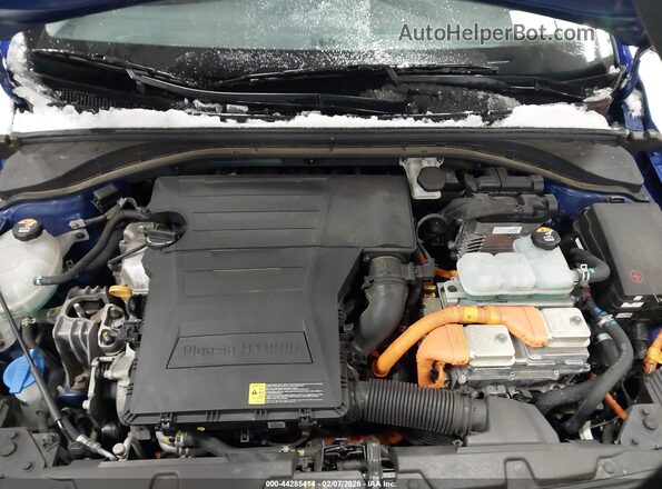 KMHC65LDXKU183941 2019 HYUNDAI IONIQ PLUG-IN HYBRID Синий Вид сзади
