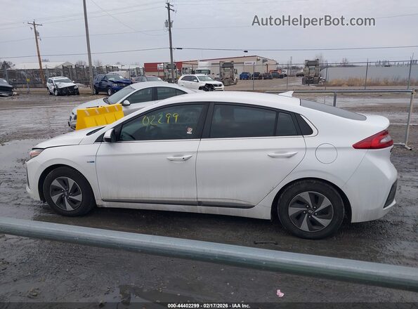 KMHC75LC1KU116973 2019 HYUNDAI IONIQ HYBRID White Widok wnętrza 360 stopni