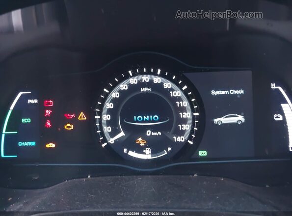KMHC75LC1KU116973 2019 HYUNDAI IONIQ HYBRID White Widok tylnych siedzeń