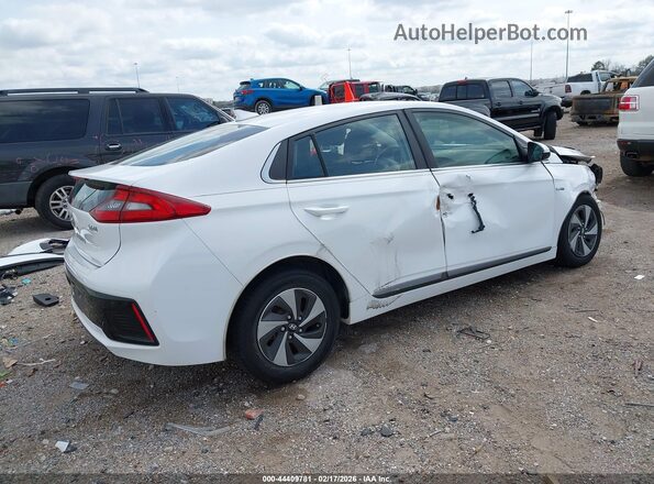 KMHC75LC4HU028072 2017 HYUNDAI IONIQ HYBRID White Trasero derecho
