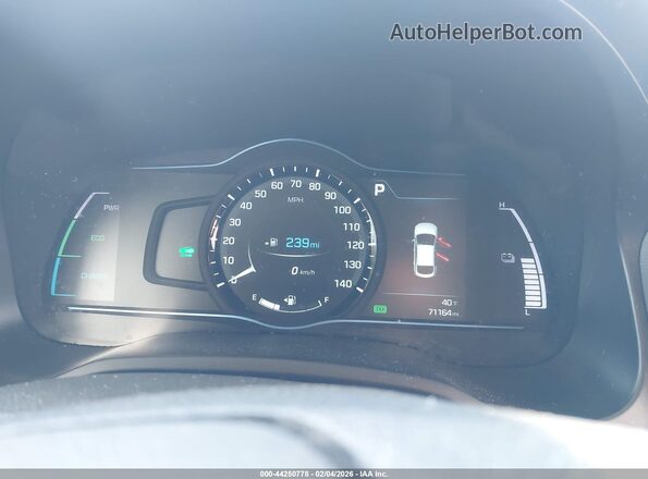KMHC75LC7HU048199 2017 HYUNDAI IONIQ HYBRID Blue უკანა სავარძლების ხედი