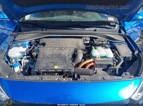 KMHC75LC7HU048199 2017 HYUNDAI IONIQ HYBRID Blue უკანა ხედი