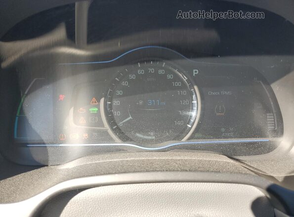 KMHC75LCXHU057706 2017 HYUNDAI IONIQ Silver Widok zestawu wskaźników