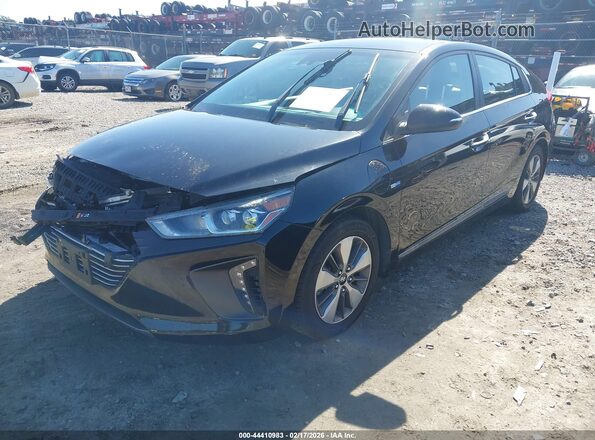 KMHC75LD2KU161820 2019 HYUNDAI IONIQ PLUG-IN HYBRID Black წინა მარცხენა ხედი სამი მეოთხედიდან