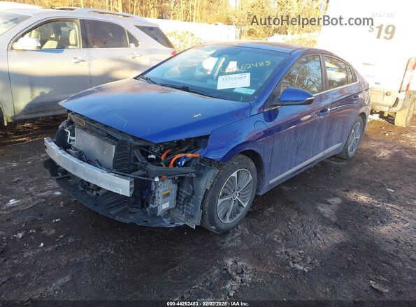 KMHC75LD2NU276602 2022 HYUNDAI IONIQ PLUG-IN HYBRID Blue Առջևի ձախ երեք քառորդ տեսարան