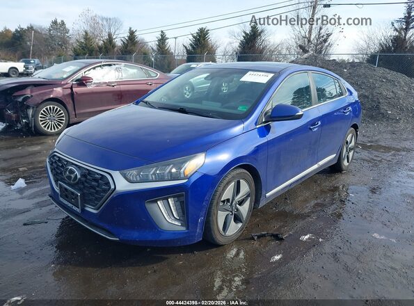 KMHC85LC4NU269719 2022 HYUNDAI IONIQ HYBRID Blue წინა მარცხენა ხედი სამი მეოთხედიდან