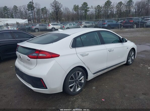 KMHC85LCXKU124292 2019 HYUNDAI IONIQ HYBRID Белый Задняя правая четверть