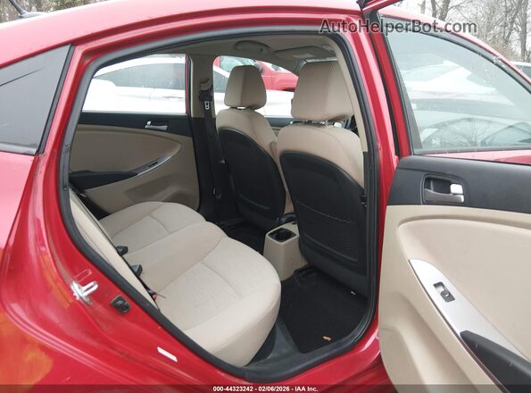 KMHCT4AE2GU120788 2016 HYUNDAI ACCENT Red VIN კოდის სტიკერის ხედი