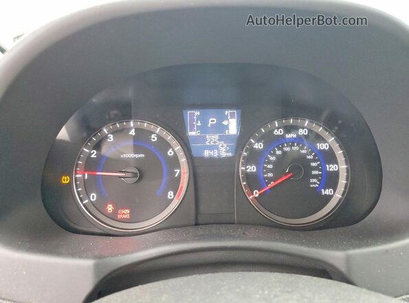 KMHCT4AE5HU281847 2017 HYUNDAI ACCENT Silver Вид щитка приладів