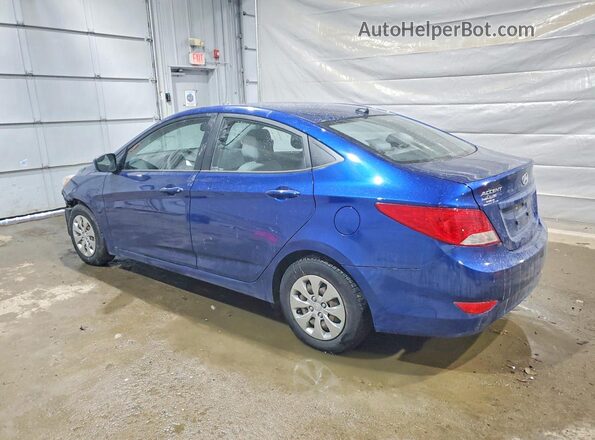 KMHCT4AE8GU028360 2016 HYUNDAI ACCENT Blue Rear left