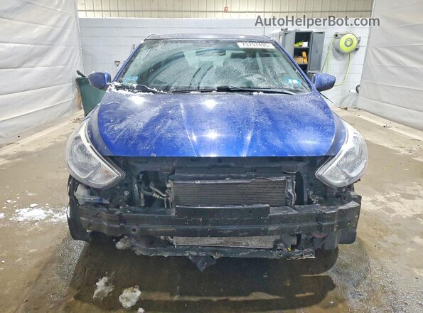 KMHCT4AE8GU028360 2016 HYUNDAI ACCENT Blue Front view