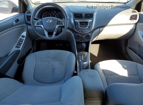 KMHCT4AE9GU972779 2016 HYUNDAI ACCENT Blue წინა პანელის ხედი