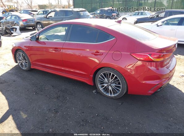 KMHD04LB1JU586221 2018 HYUNDAI ELANTRA Red Задня ліва чверть