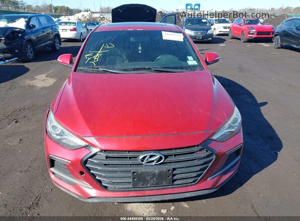 KMHD04LB1JU586221 2018 HYUNDAI ELANTRA Red Вид щитка приладів