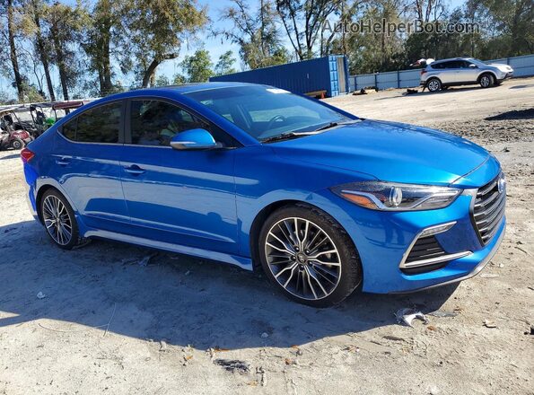 KMHD04LB2JU553907 2018 HYUNDAI ELANTRA Blue Առջևի աջ