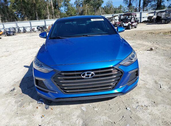 KMHD04LB2JU553907 2018 HYUNDAI ELANTRA Blue Դիմացի տեսք