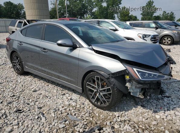 KMHD04LB5KU817297 2019 HYUNDAI ELANTRA Gray 