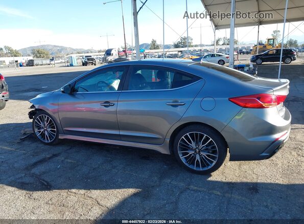 KMHD04LBXJU507886 2018 HYUNDAI ELANTRA Gray 