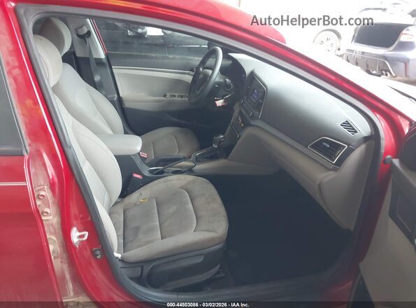 KMHD74LF3JU612283 2018 HYUNDAI ELANTRA Red Widok wnętrza z przodu