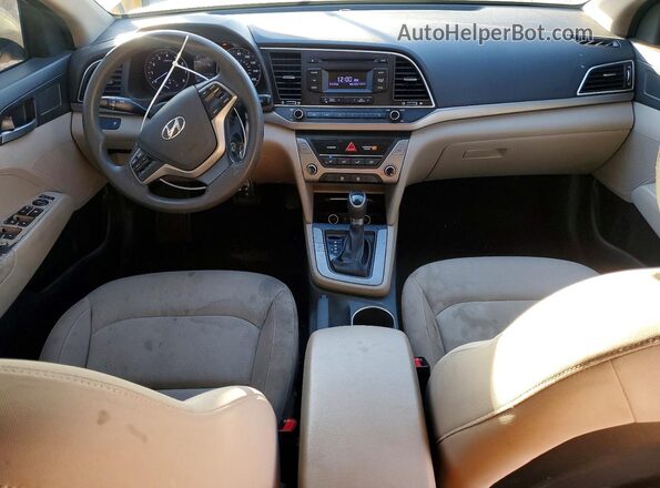 KMHD74LFXHU092531 2017 HYUNDAI ELANTRA Silver Widok deski rozdzielczej
