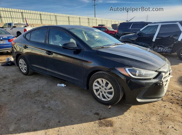 KMHD74LFXHU173500 2017 HYUNDAI ELANTRA Black Przód prawy