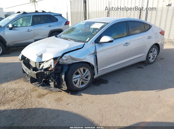 KMHD84LF1KU846968 2019 HYUNDAI ELANTRA Silver Առջևի ձախ երեք քառորդ տեսարան
