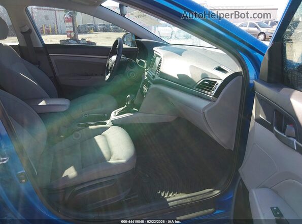 KMHD84LF5JU471732 2018 HYUNDAI ELANTRA Blue წინა სალონის ხედი