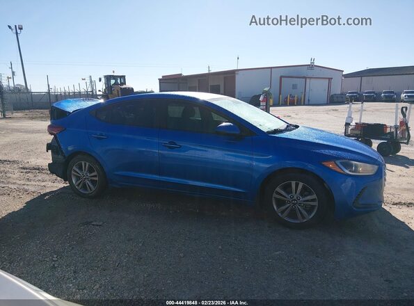 KMHD84LF5JU471732 2018 HYUNDAI ELANTRA Blue უკანა სალონის ხედი