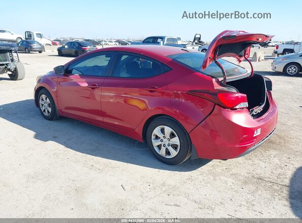 KMHDH4AE6GU546313 2016 HYUNDAI ELANTRA Red Trasero izquierdo
