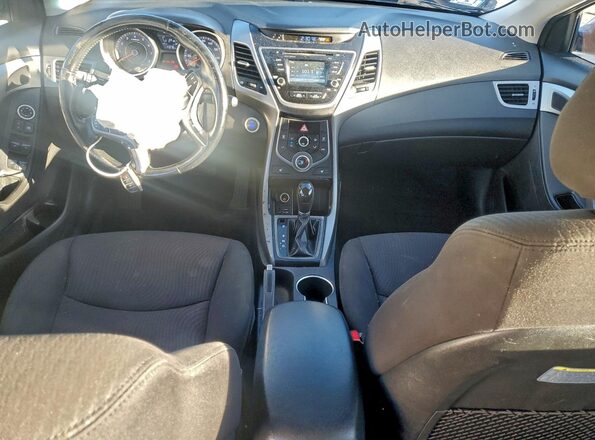 KMHDH4AE7GU644945 2016 HYUNDAI ELANTRA Синий Вид панели приборов