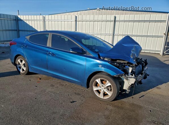 KMHDH4AE7GU644945 2016 HYUNDAI ELANTRA Синий Передняя правая четверть
