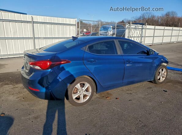 KMHDH4AE7GU644945 2016 HYUNDAI ELANTRA Синий Задняя правая четверть