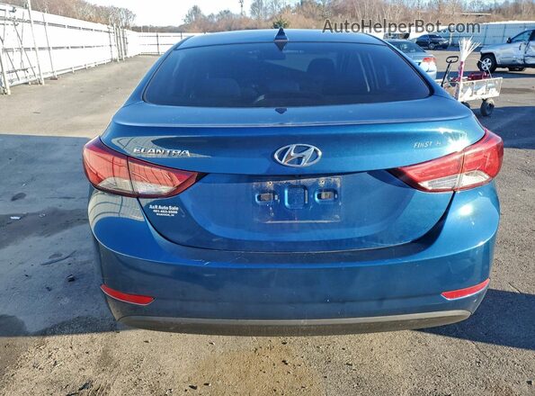 KMHDH4AE7GU644945 2016 HYUNDAI ELANTRA Синий Вид сзади
