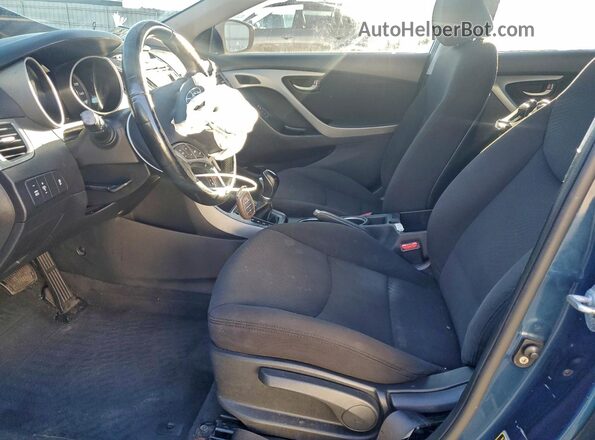 KMHDH4AE7GU644945 2016 HYUNDAI ELANTRA Синий Вид салона спереди
