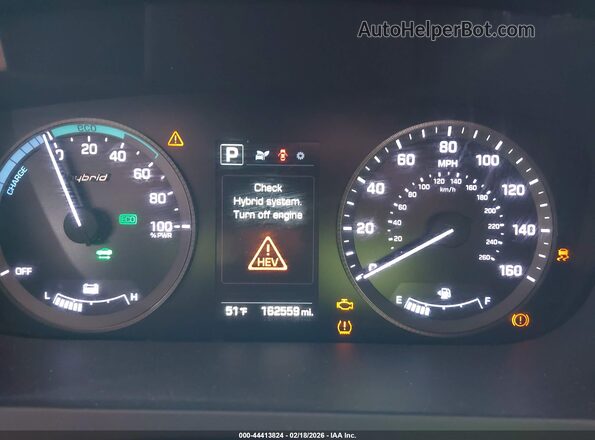 KMHE24L11GA011892 2016 HYUNDAI SONATA HYBRID Light Blue Вид задних сидений
