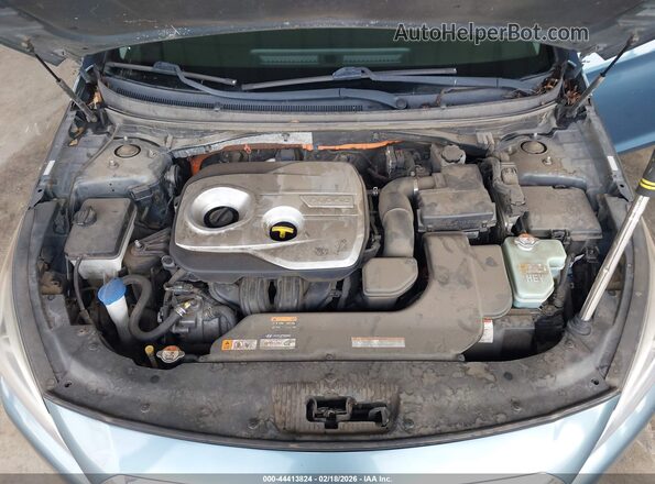 KMHE24L11GA011892 2016 HYUNDAI SONATA HYBRID Light Blue Вид сзади
