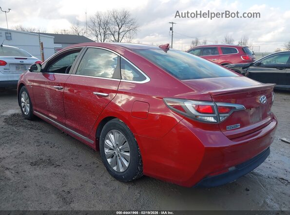 KMHE24L12GA019175 2016 HYUNDAI SONATA HYBRID Red Tył lewy