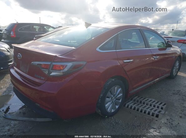 KMHE24L12GA019175 2016 HYUNDAI SONATA HYBRID Red Tył prawy