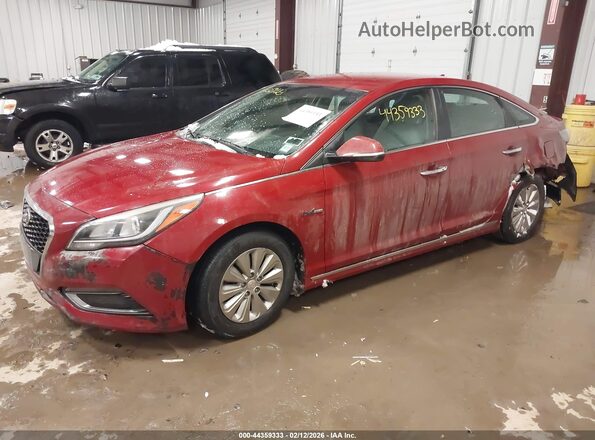 KMHE24L14GA011031 2016 HYUNDAI SONATA HYBRID Red 