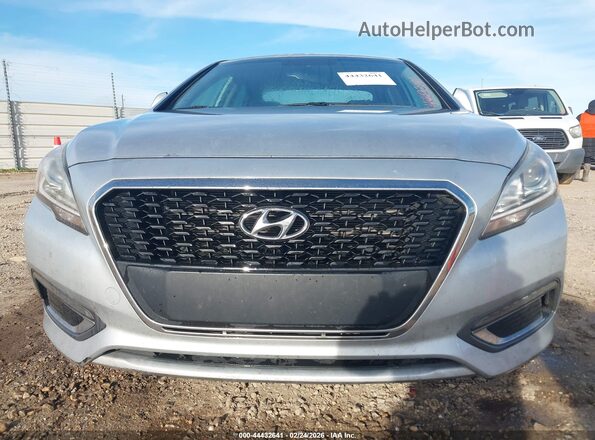 KMHE24L16HA059163 2017 HYUNDAI SONATA HYBRID Silver Вид щитка приладів