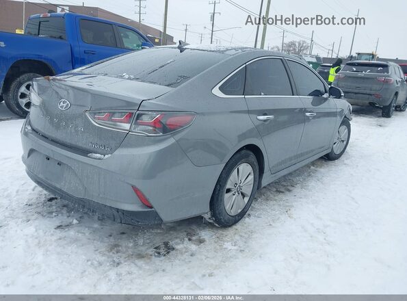 KMHE24L30KA084553 2019 HYUNDAI SONATA HYBRID Серый Задняя правая четверть