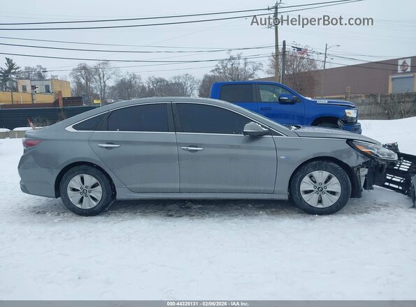 KMHE24L30KA084553 2019 HYUNDAI SONATA HYBRID Серый Вид задней части салона