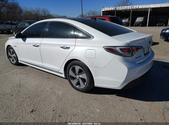 KMHE34L14GA009518 2016 HYUNDAI SONATA HYBRID White Tył lewy