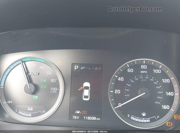 KMHE34L17GA010307 2016 HYUNDAI SONATA HYBRID Silver 