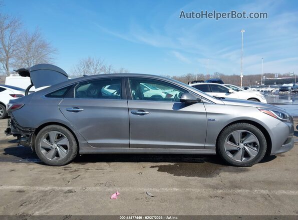 KMHE34L39HA068972 2017 HYUNDAI SONATA HYBRID Gray 