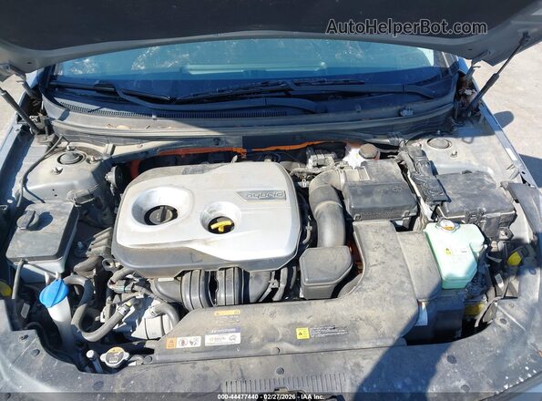 KMHE34L39HA068972 2017 HYUNDAI SONATA HYBRID Gray 