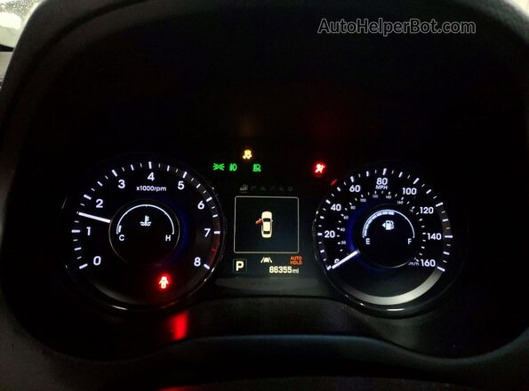 KMHFH4JG3HA590489 2017 HYUNDAI AZERA White Vista del cuadro de instrumentos